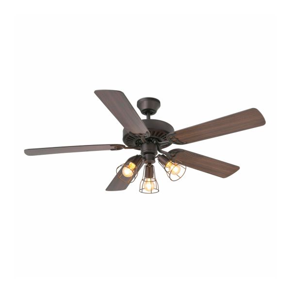 Lampa z wiatrakiem Faro 33710-13 ALOHA L Brown fan with light