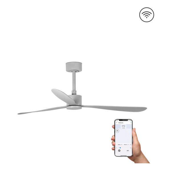 Стельовий вентилятор Faro 33762WT Amelia 1320mm Gray 3 Blades Grises Tuya