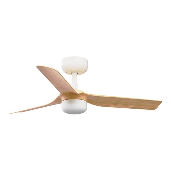 Lampa z wiatrakiem Faro 33821WT-1TW Mini Punt S 900 White 3 P Wood Light 10W Tuya