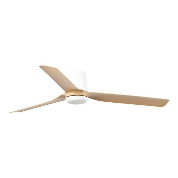 Стельовий вентилятор Faro 33829WT Punt Tub M 1300 White 3 Blades Wood Light Tuya