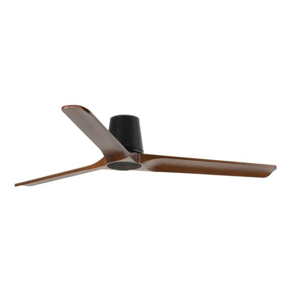 Стельовий вентилятор Faro 33839WT Heywood Tub L 1320 Black 3P Wood Dark Tuya