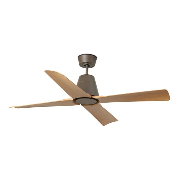 Стельовий вентилятор Faro 34106WW Typhoon 1300mm Brown 4 Blades Wood IP44 Wiz