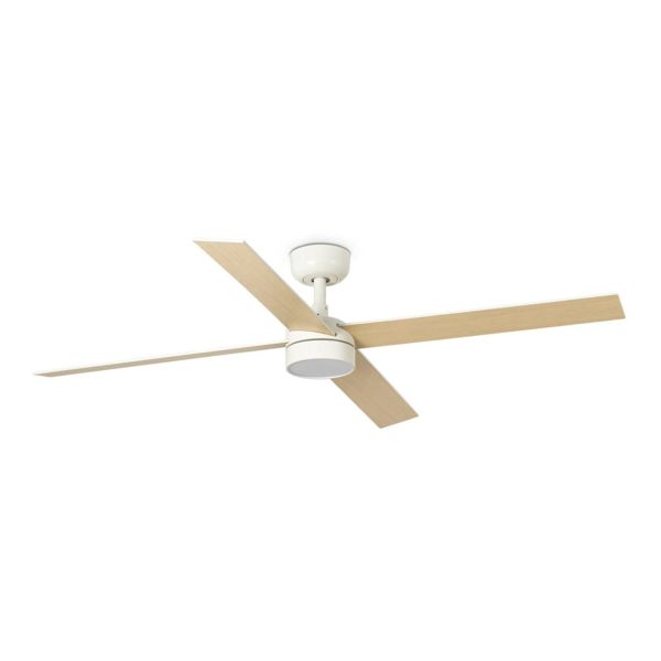 Люстра-вентилятор Faro 34355WT-1TW Rudder L 4 1320mm White 4P 18W LED CCT Dim Tuya