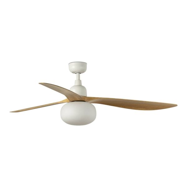 Lampa z wiatrakiem Faro 34361-11L Outwood L 1500mm White 3 Blades Oak IP44 1xE27