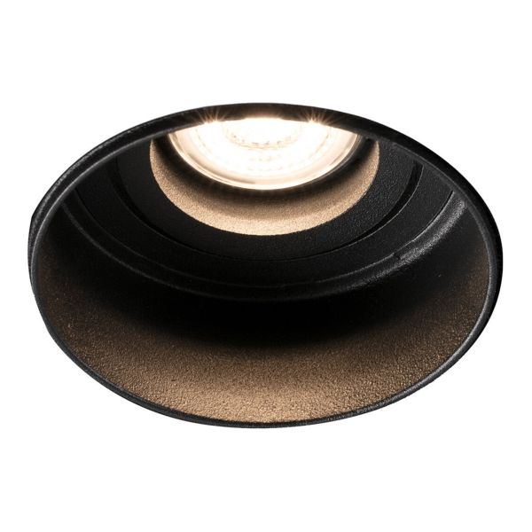 Oprawa punktówa Faro 40111 Hyde R Black orientable round recessed lamp without frame