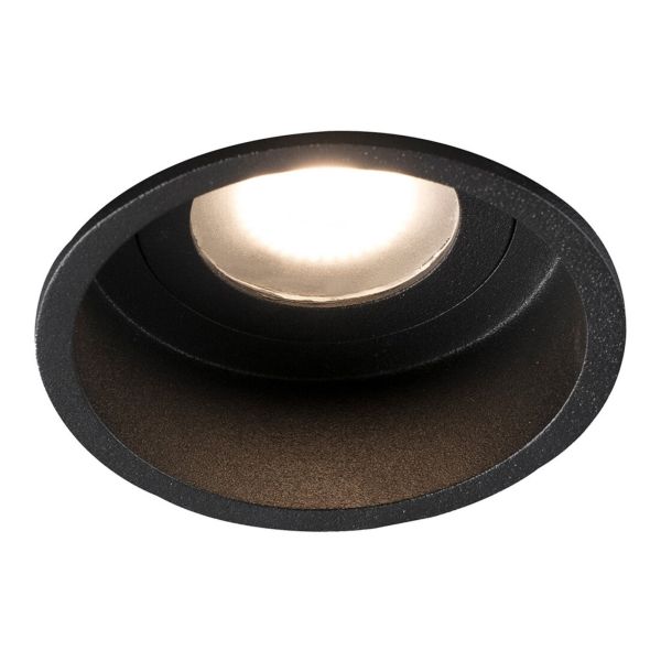 Точковий світильник Faro 40115 Hyde R Black round recessed lamp