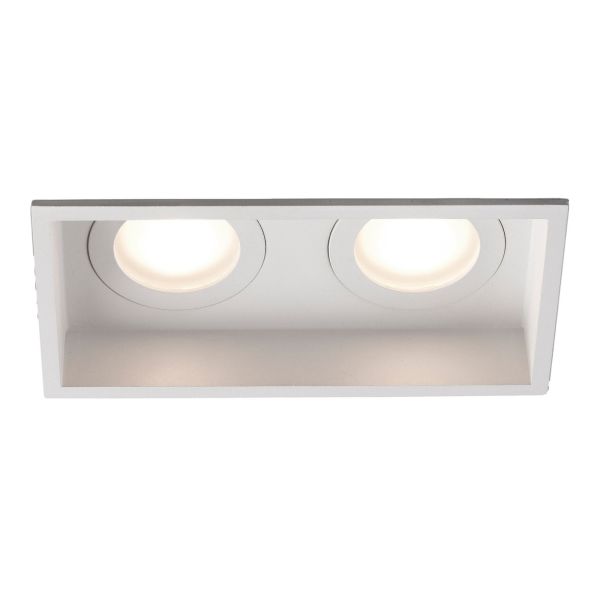 Точковий світильник Faro 40124 Hyde SQ 2L White square recessed lamp