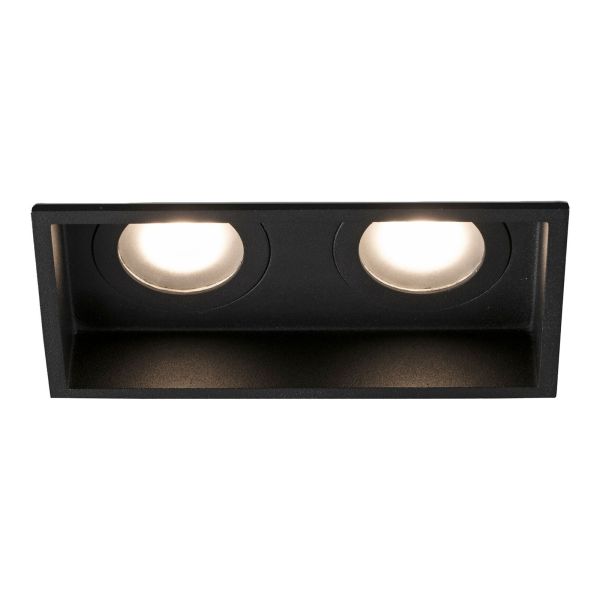 Точковий світильник Faro 40125 Hyde SQ 2L Black square recessed lamp