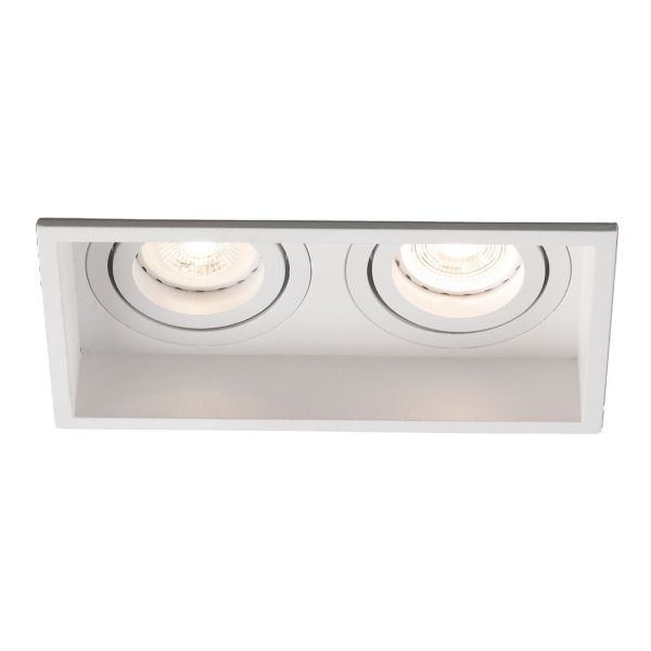 Oprawa punktówa Faro 40126 Hyde SQ 2L White orientable square recessed lamp