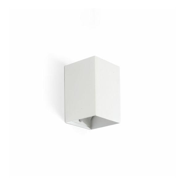 Lampa ścienna Faro 40530 Lune Smooth White Square Wall Light 1xgu10