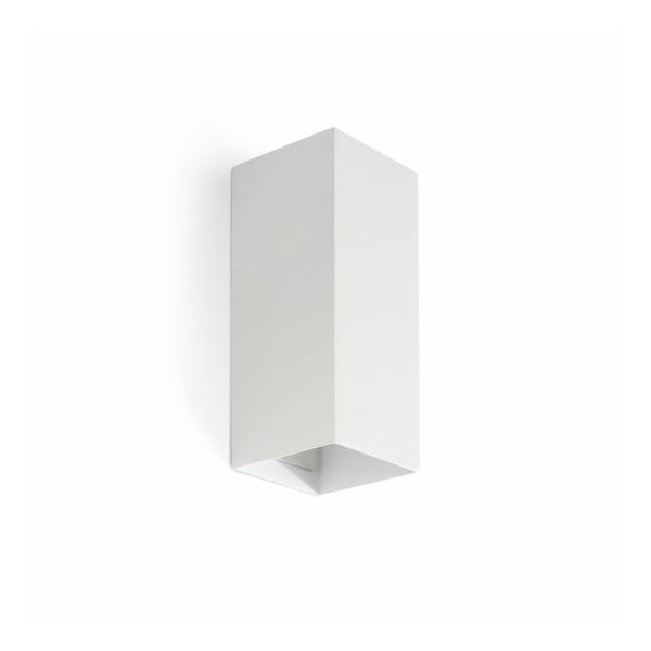 Lampa ścienna Faro 40546 Lune Smooth White Sqared Wall Light 2xgu10