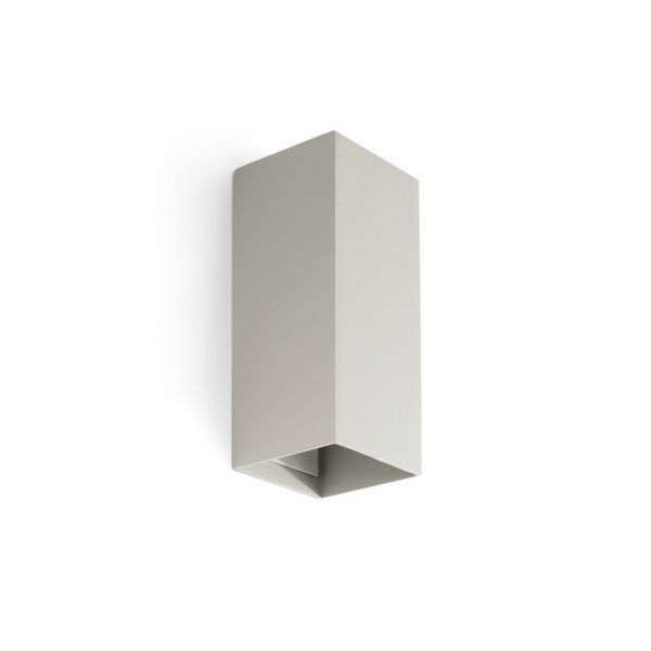 Lampa ścienna Faro 40548 Lune Smooth Grey Squared Wall Light 2xgu10