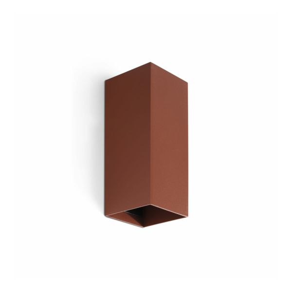 Lampa ścienna Faro 40549 Lune Smooth Terracotta Squared Wall Light 2xgu10