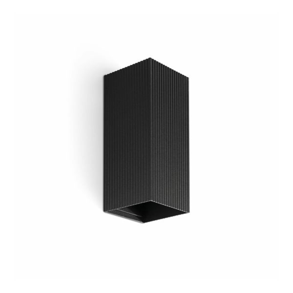 Lampa ścienna Faro 40566 Lune Squared Black Striped Wall Light 2xgu10