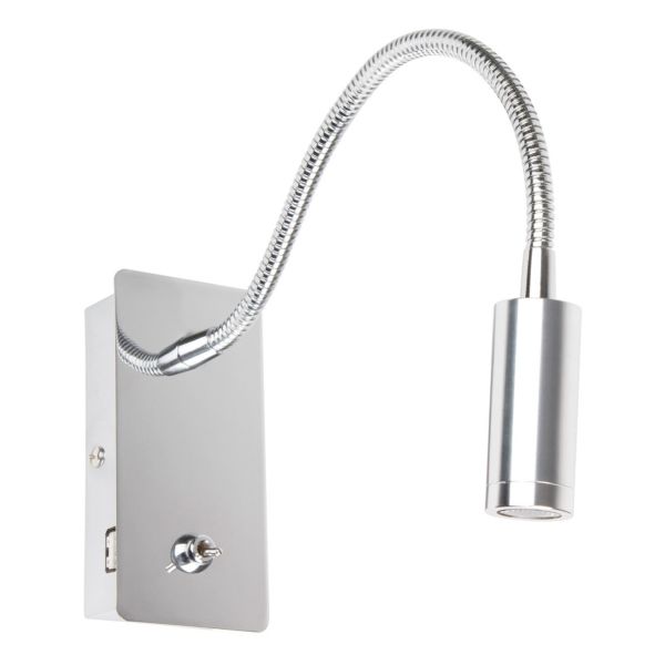 Kinkiet Faro 41025N JULIET Chrome wall lamp reader with USB