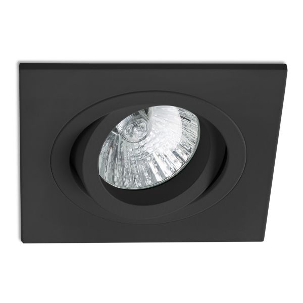 Точковий світильник Faro 43406 Radon SQ Black recessed lamp