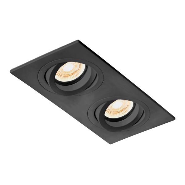 Точковий світильник Faro 43407 Radon R Black recessed orientable lamp