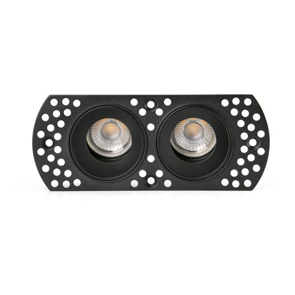 Точковий світильник Faro 44113 Flic 2L Trim.ori. Adjustable Recessed Black GU10 MR11