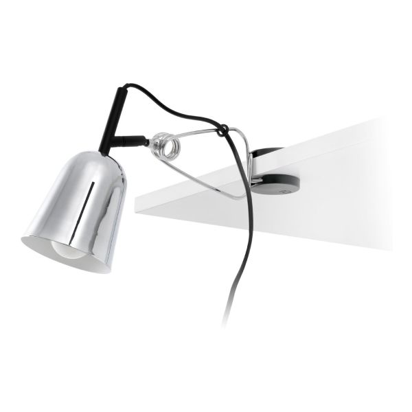 Lampa stołowa Faro 51134 STUDIO Chrome and white clip lamp