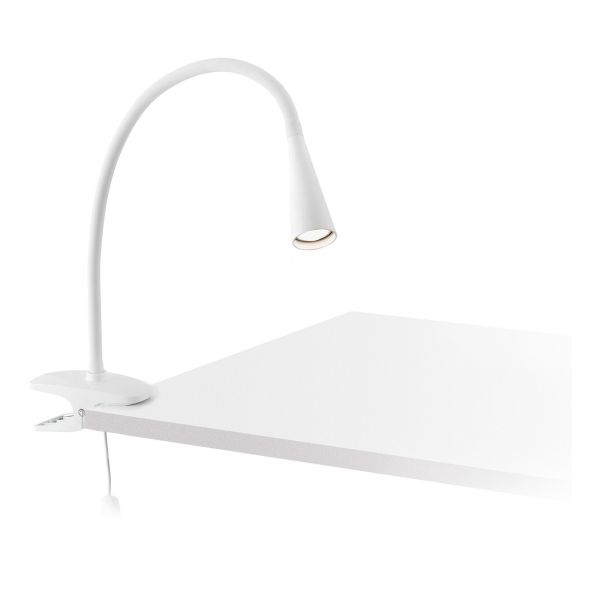 Lampa stołowa Faro 52059 LENA White clip lamp