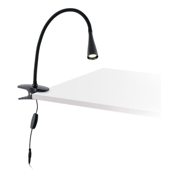 Lampa stołowa Faro 52061 LENA Black clip lamp