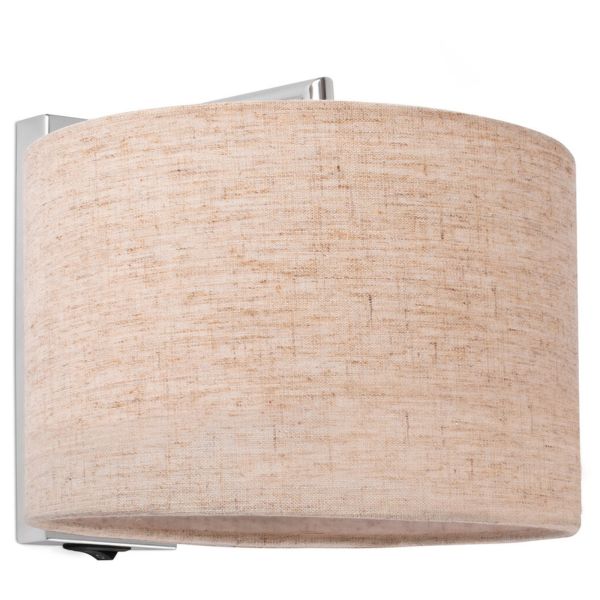 Бра Faro 62705 SAHARA Chrome/linen wall lamp