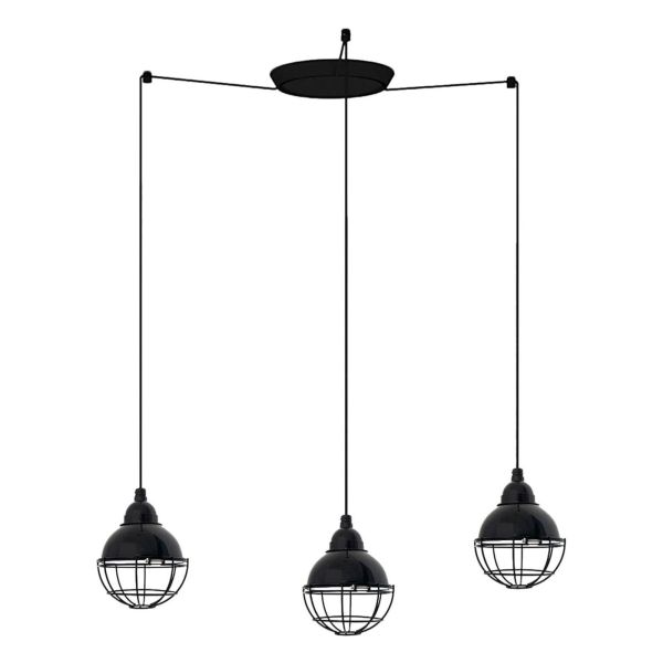Żyrandol Faro 62802-3L CLAIRE 3L Black pendant lamp