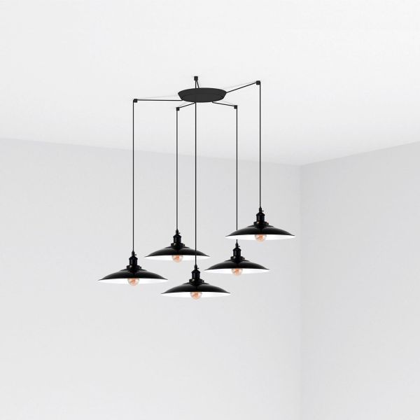 Żyrandol Faro 62804-5L LANG 5L Black pendant lamp