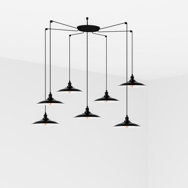 Люстра Faro 62804-7L LANG 7L Black pendant lamp