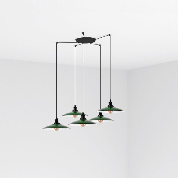 Żyrandol Faro 62805-5L LANG 5L Green pendant lamp