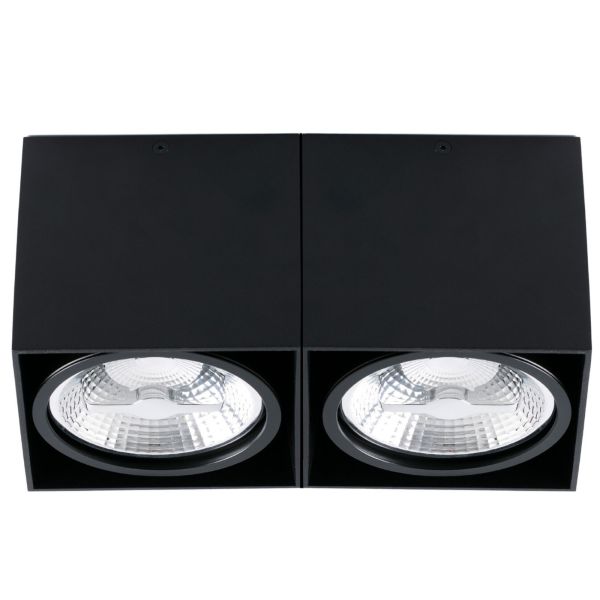 Точковий світильник Faro 63277 TECTO 2L AR111 Black ceiling lamp