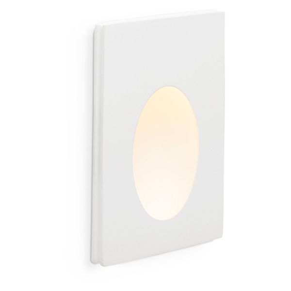 Lampa ścienna Faro 63281 PLAS White recessed lamp oval