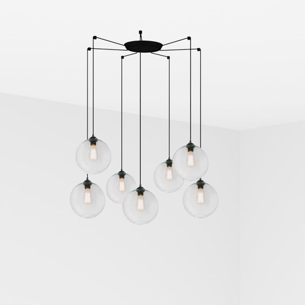 Żyrandol Faro 64128-7L CLARA 7L Transparent pendant lamp