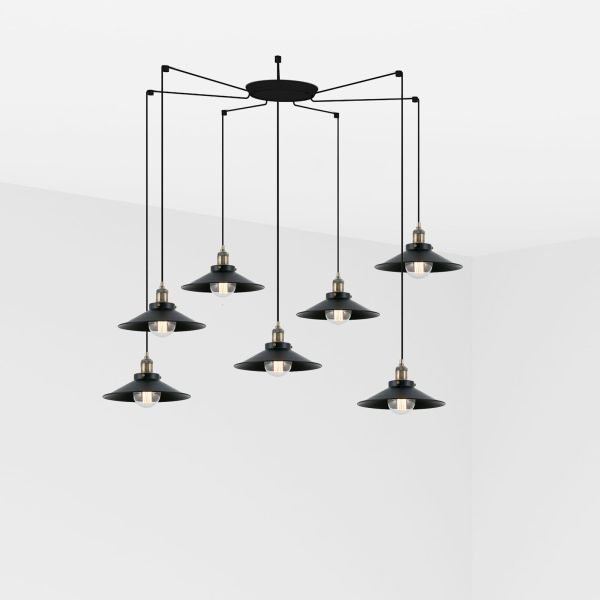 Люстра Faro 64133-7L MARLIN 7L Black pendant lamp