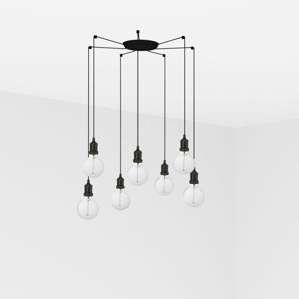 Люстра Faro 64135-7L ART 7L Black pendant lamp