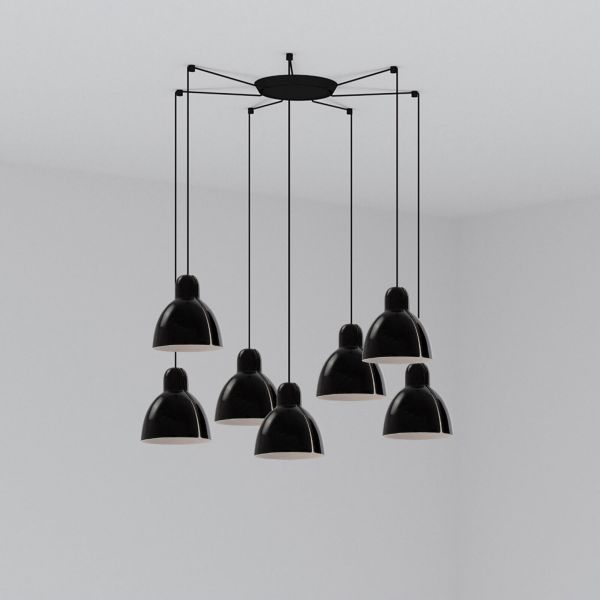 Żyrandol Faro 64255-112-7L Venice 7L Black pendant lamp