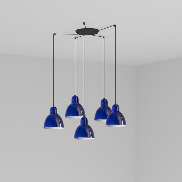 Żyrandol Faro 64255-115-5L Venice 5L Cobalt blue pendant lamp