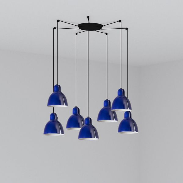 Żyrandol Faro 64255-115-7L Venice 7L Cobalt blue pendant lamp