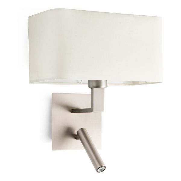 Kinkiet Faro 64300 HANNA Nickel wall lamp with reader