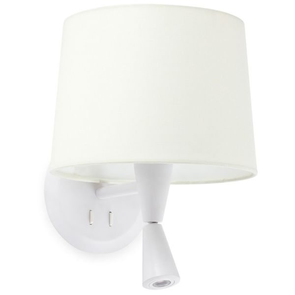 Kinkiet Faro 64308-01 CONGA White/white wall lamp with reader