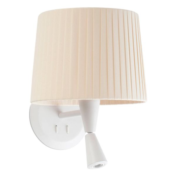 Kinkiet Faro 64308-35 SAMBA White/ribbon beige wall lamp with reader