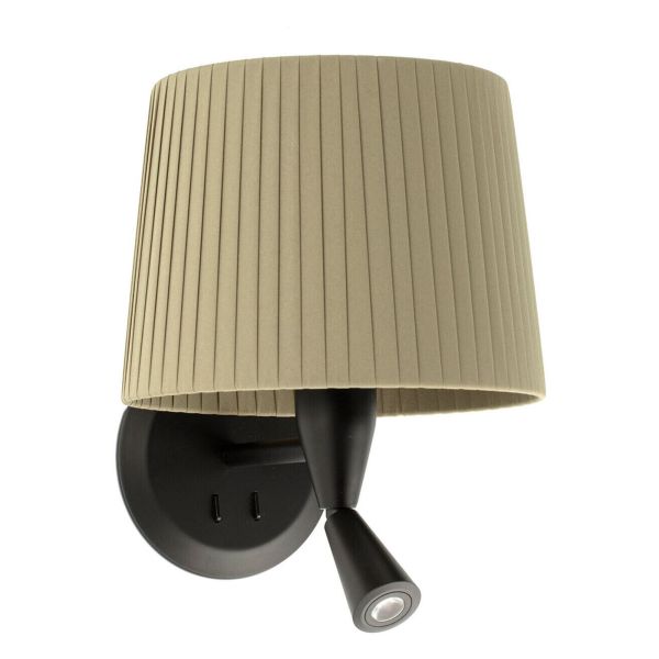 Kinkiet Faro 64309-37 SAMBA Black/ribbon green wall lamp with reader