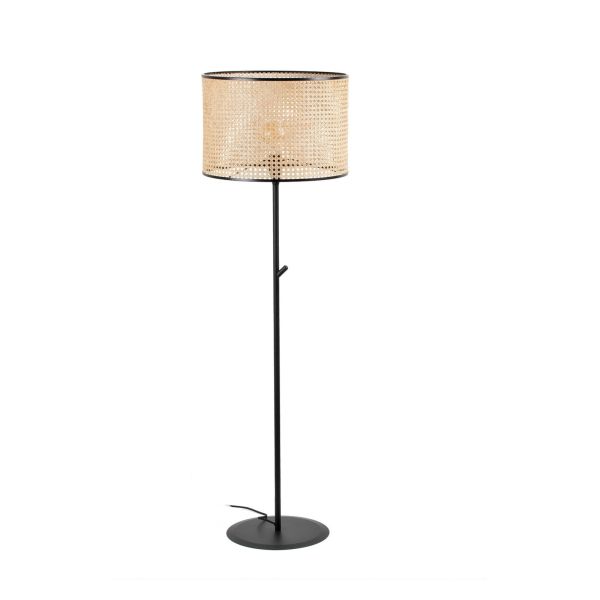 Lampa podłogowa Faro 64313-49 MAMBO Black/rattan floor lamp