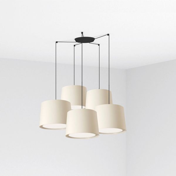 Люстра Faro 64314-54-5L CONGA 5L White pendant lamp