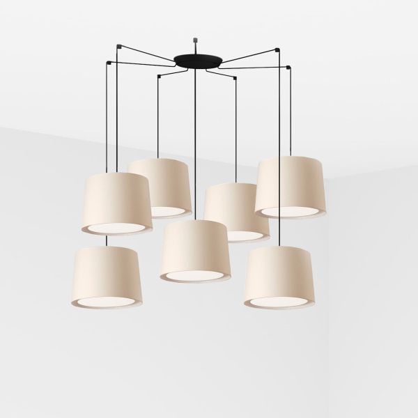 Люстра Faro 64314-55-7L CONGA 7L Beige pendant lamp