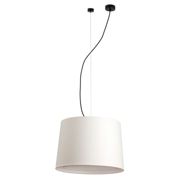 Підвісний світильник Faro 64314-55 CONGA Black/beige pendant lamp ø450