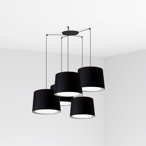 Żyrandol Faro 64314-56-5L CONGA 5L Black pendant lamp