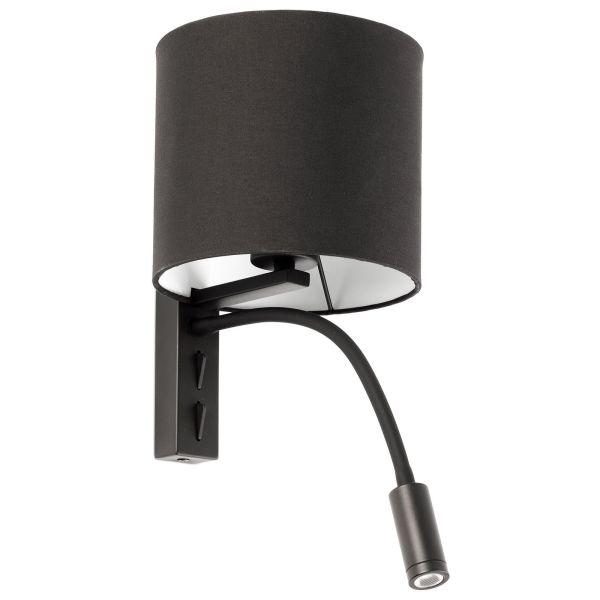 Kinkiet Faro 64323 TIRA Black wall lamp with reader