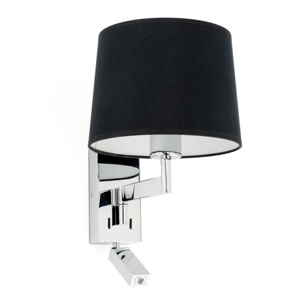 Kinkiet Faro 68493-03 ARTIS Chrome/black table lamp with reader