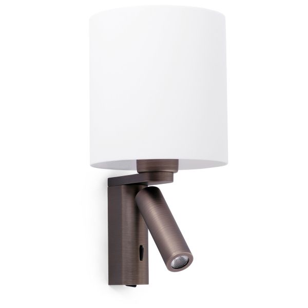 Бра Faro 68496 ROB SHADE Bronze wall lamp with reader